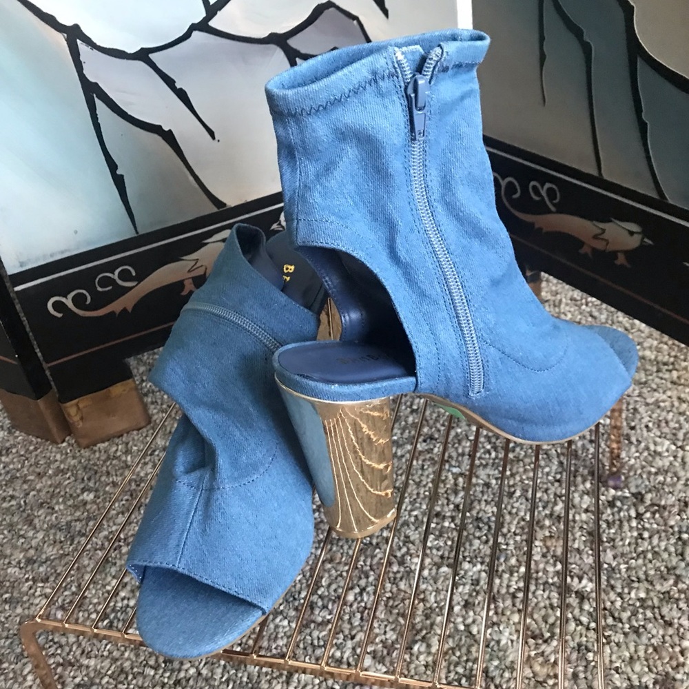 Jean Bamboo Heels